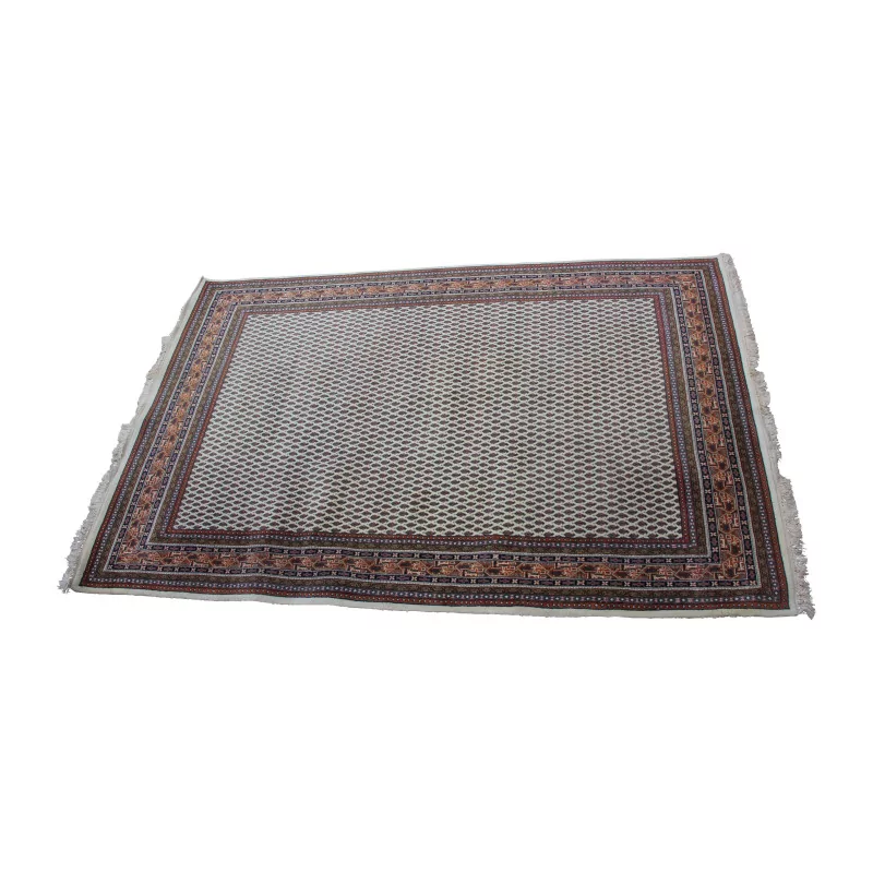 Oriental rug in black, blue, red, yellow with fringe - Moinat - Rugs