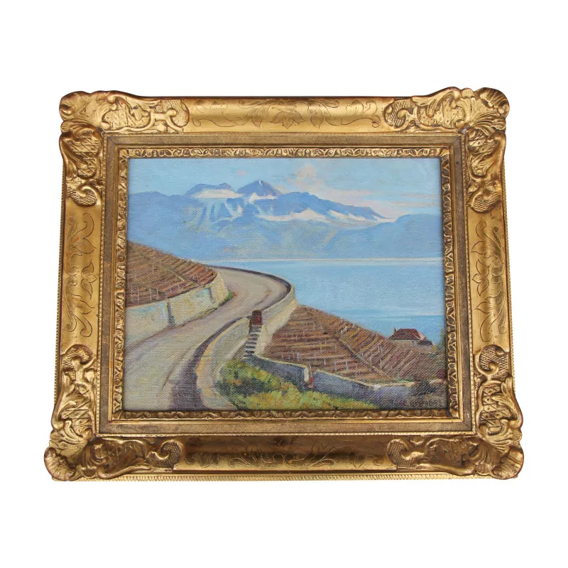 Tableau huile sur bois signé en bas à droite Robert Edouard … - Moinat - Tableaux - Paysage
