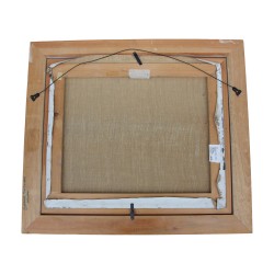 Tableau huile sur toile avec cadre signé en bas à droite