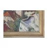 Oil painting on wood with frame - Landscape of Ticino - signed … - Moinat - Painting - Landscape