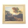 幅木头油画，带画框 - 风景 - 无署名。 20世纪 - Moinat - 画 - 景观