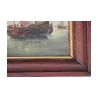 Oil painting on wood - Marine - with frame signed lower … - Moinat - Painting - Navy