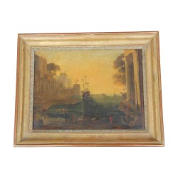 Tableau huile sur toile signé en bas à gauche Eugène BURNAND …