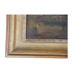 Tableau huile sur toile signé en bas à gauche Eugène BURNAND …