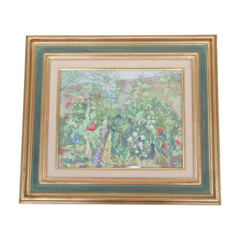 Gouache under glass - The flowers - signed lower right... - Moinat - Painting - Landscape