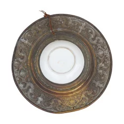 painted plate with sheet metal frame. 20th century