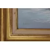 Tableau huile sur toile avec cadre signé en bas à gauche par … - Moinat - Tableaux - Marine
