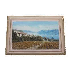 画布上的油画，右下角有艺术家签名，不是……