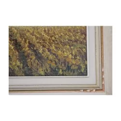 画布上的油画，右下角有艺术家签名，不是……