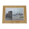 Oil painting on canvas with frame signed lower left... - Moinat - Painting - Landscape