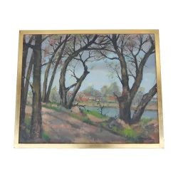 Oil painting on canvas signed lower right Marcel STEBLER...