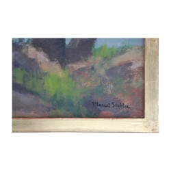 布面油画，右下角署名 Marcel STEBLER