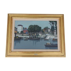 Tableau huile sur toile signé en bas à droite Marcel STEBLER