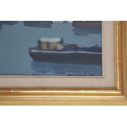 Oil painting on canvas signed lower right Marcel STEBLER
