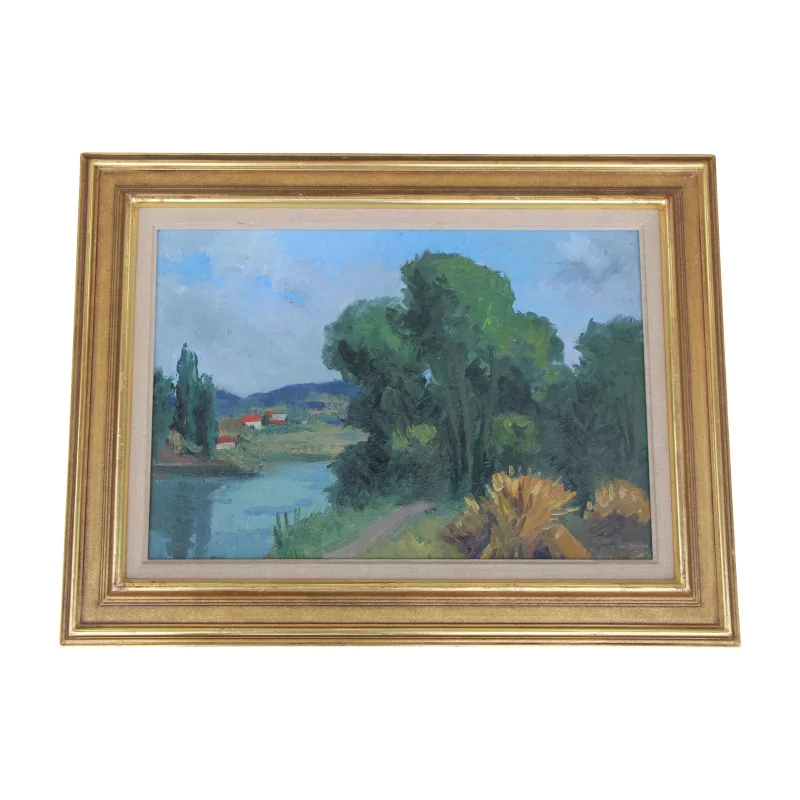 unsigned oil painting on canvas - Waldensian landscape - … - Moinat - Painting - Landscape