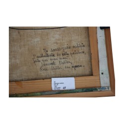 unsigniertes Ölgemälde auf Leinwand - Waldenserlandschaft - …