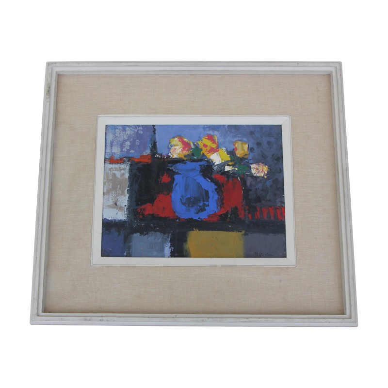 纸板上的油画,右下角有 Marcel STEBLER 的签名 - Moinat - 画 - 静物 纸板上的油画,右下角有 Marcel STEBLER 的签名 - Moinat - 画 - 静物