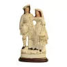 Porcelaine Staffordshire - Couple de noble. 20ème siècle - Moinat - Porcelaine