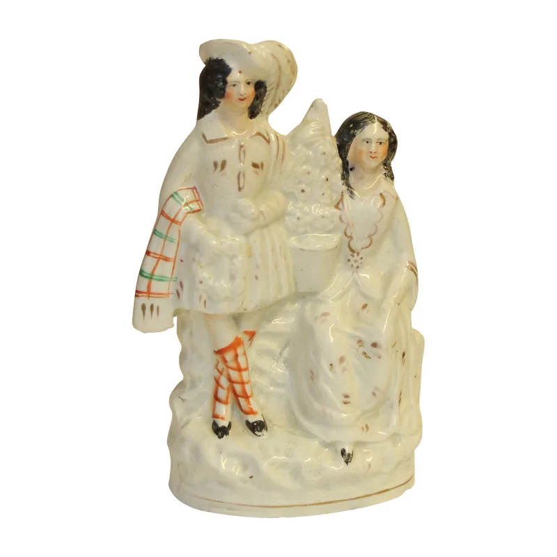 Porcelain Staffordshire - Couple of noble children. 20th … - Moinat - Chinaware, Porcelain