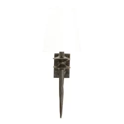 MANCHA model wall light, in brown patinated bronze with …
