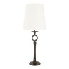 Lampe Modell DIEGO, in braun patinierter Bronze, Lampenschirmfarbe - Moinat - Tischlampen
