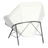 diamond-shaped armchair covered with fur fabric … - Moinat - Armchairs