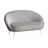 PARISI model sofa covered in dark gray velvet. - Moinat - Sofas