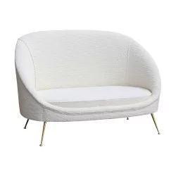 A Modern ICO PARISI sofa in white fabric