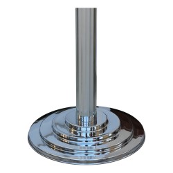 Lampadaire Art - Déco chromé et tubes en verre. Pologne, vers
