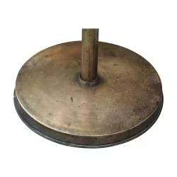 Art - Deco floor lamp in burnished patinated metal. France, 1930 - …