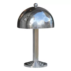 Table lamp with chrome adjustable bell. France, around 1930