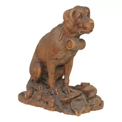 Sculpture en bois de Brienz, représentant un chien …