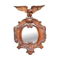 Mirror composed of a 19th century eagle mounted on a …