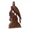 Pendule en bois de Brienz sculpté représentant un aigle, … - Moinat - Brienz
