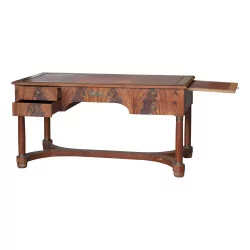 flacher Schreibtisch mit Reißverschluss im Empire-Stil, 5 Schubladen und Schlüssel, …