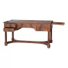 flacher Schreibtisch mit Reißverschluss im Empire-Stil, 5 Schubladen und Schlüssel, … - Moinat - Schreibtische