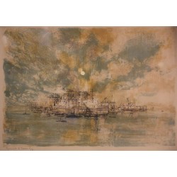 Lithographie unter Glas signiert unten Michel CIRY (1919-2018)