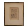 etching under glass, etching signed lower right... - Moinat - Prints, Reproductions