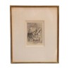 etching under glass, etching signed lower right... - Moinat - Prints, Reproductions