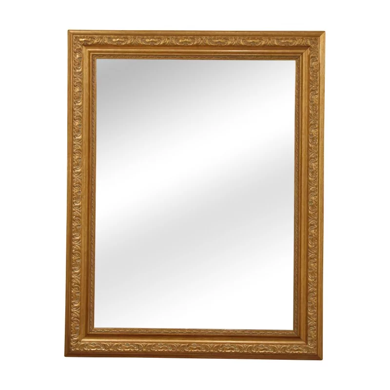 Miroir avec ancien cadre à tableau en bois doré. 20ème - Moinat - Glaces, Miroirs Miroir avec ancien cadre à tableau en bois doré. 20ème - Moinat - Glaces, Miroirs