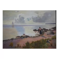Oil painting on canvas, signed lower right L. NOGUET...