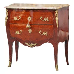 Commode with 2 drawers with 1 key without crosspiece, in marquetry, …