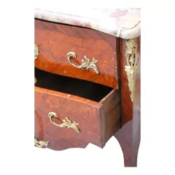 Commode with 2 drawers with 1 key without crosspiece, in marquetry, …