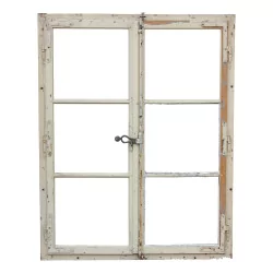 Fir wood window with wrought iron fittings …