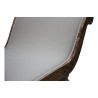 Banquette rustique en bois blanchi et recouvert de tissu - Moinat - Tabourets, Banquettes, Poufs