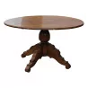 Louis-Philippe 胡桃木椭圆形客厅茶几，…… - Moinat - End tables, Bouillotte tables, 床头桌, Pedestal tables