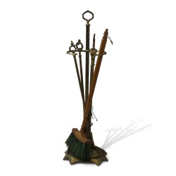 Ensemble d'accessoires de cheminée comprenant : 1 Brosse, 1 …