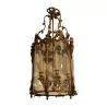 Large gilt bronze lantern in the Haussmann style, with 5 … - Moinat - Chandeliers, Ceiling lamps