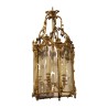Grande lanterne en bronze doré dans le style Haussmannien, à 5 … - Moinat - Lustres, Plafonniers