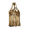 Grande lanterne en bronze doré dans le style Haussmannien, à 5 … - Moinat - Lustres, Plafonniers